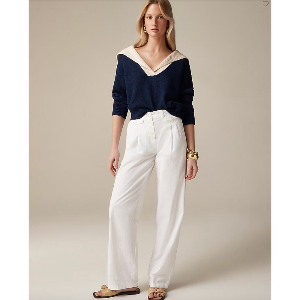 J. Crew Pleated button front chino‎ pants